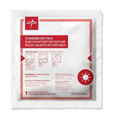 Medline Instant Hot Pack Medium Plastic / Sodium Acetate Disposable