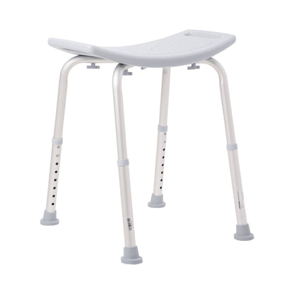 McKesson Aluminum Bath Bench Without Backrest, 15.5 – 19.5 Inch, Gray