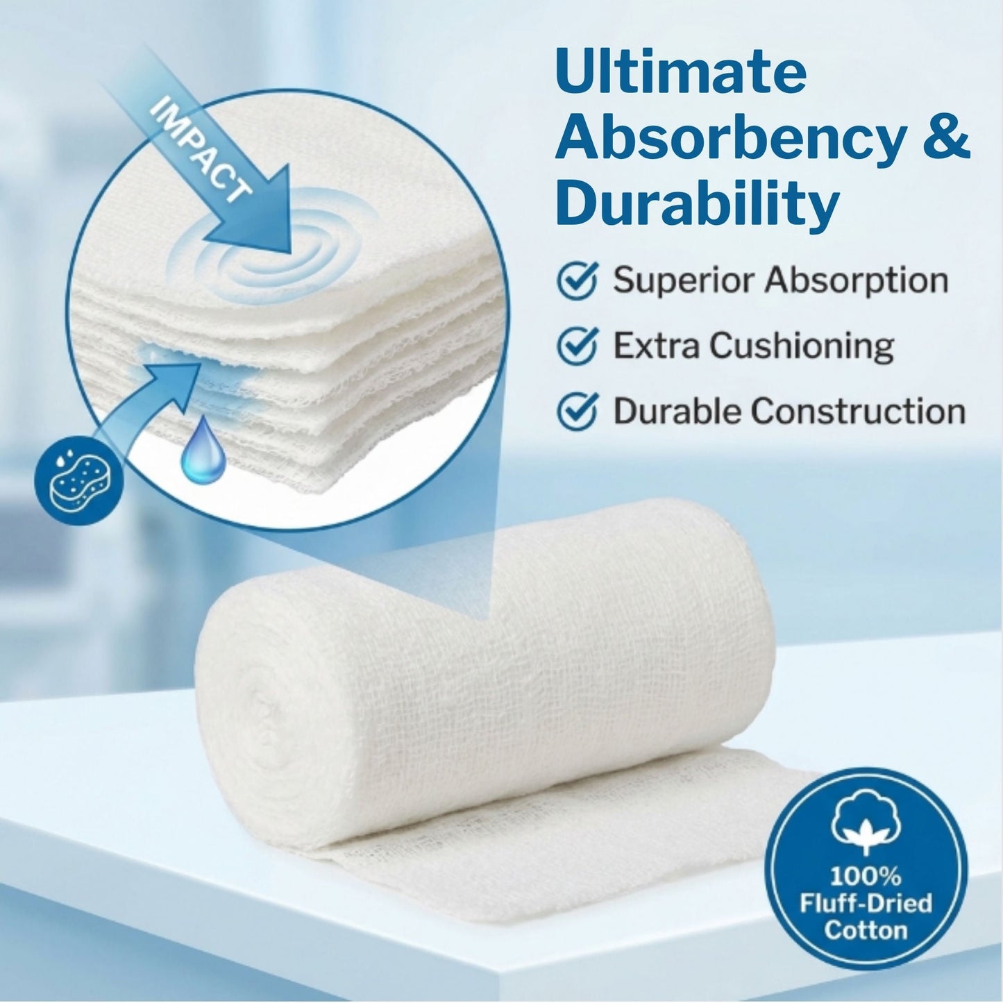 CareStock™ Nonsterile Gauze Bandage Roll, Sterile