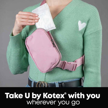 U by Kotex® Balance Ultra Thin Charcoal Pads with Wings, Regular