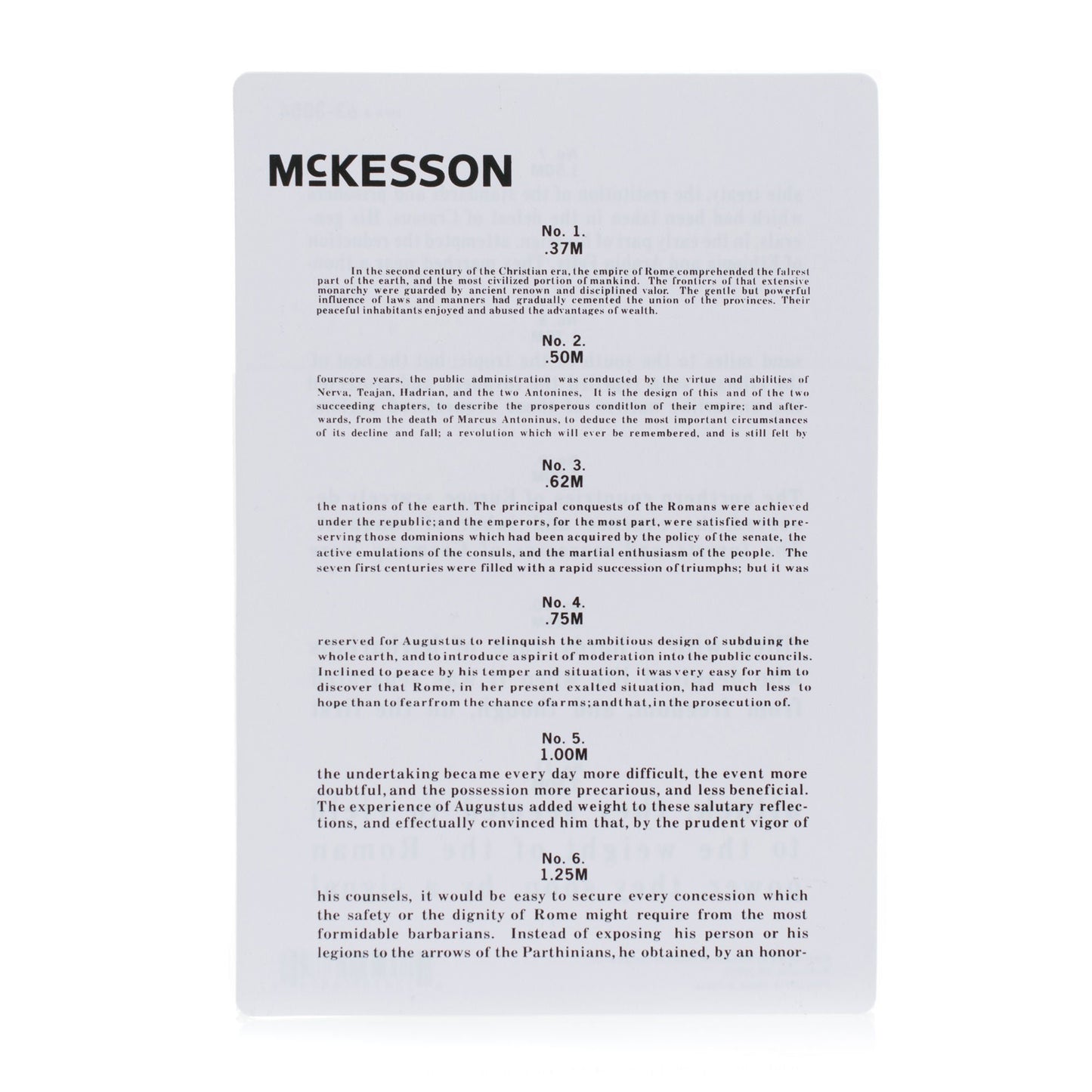 McKesson Jaeger Eye Test Chart