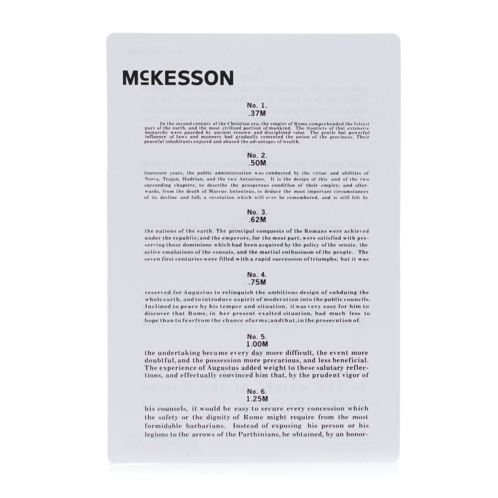 McKesson Jaeger Eye Test Chart
