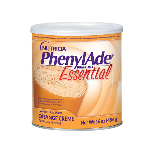 PhenylAde Oral Supplement Orange Crème Flavor Powder / 454 Gram Canister