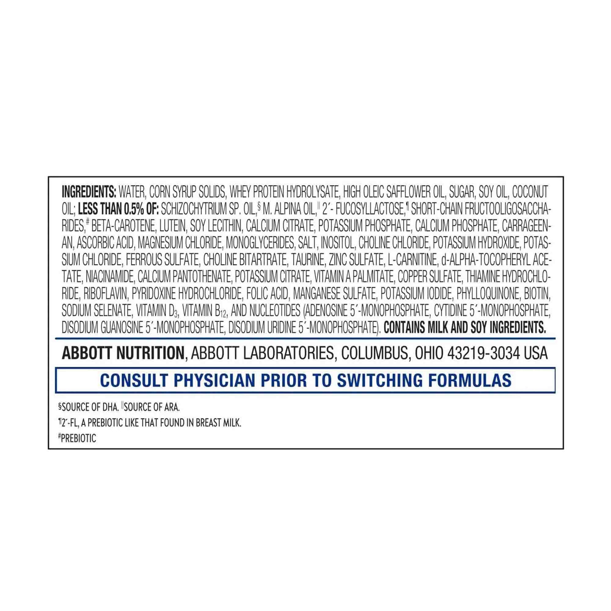 Similac Pro-Total Comfort Infant Formula Unflavored Bottle Liquid Iron Lactose Sensitivity