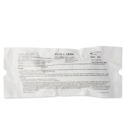 Sterile Flex-Gard™ HDPE Fiber / Spandex / Polyester Glove Liners, White - view 6