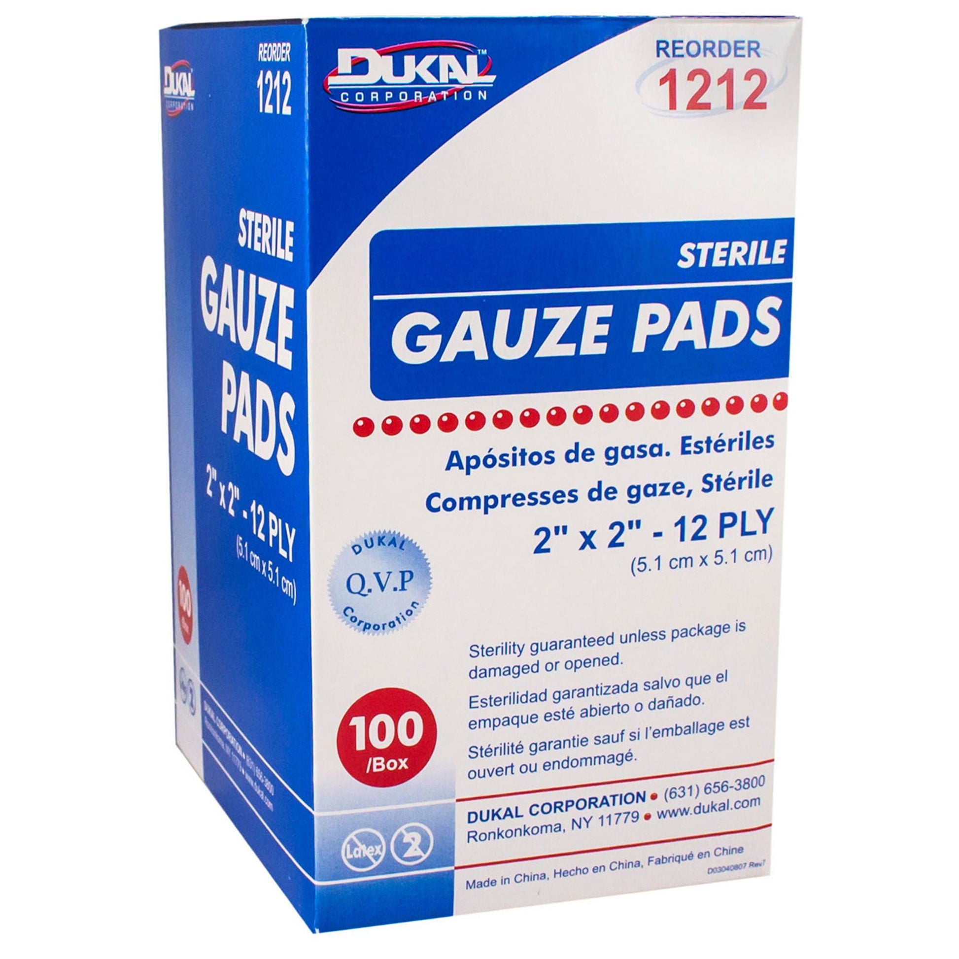 Dukal™ Sterile Gauze Sponge, 12-Ply