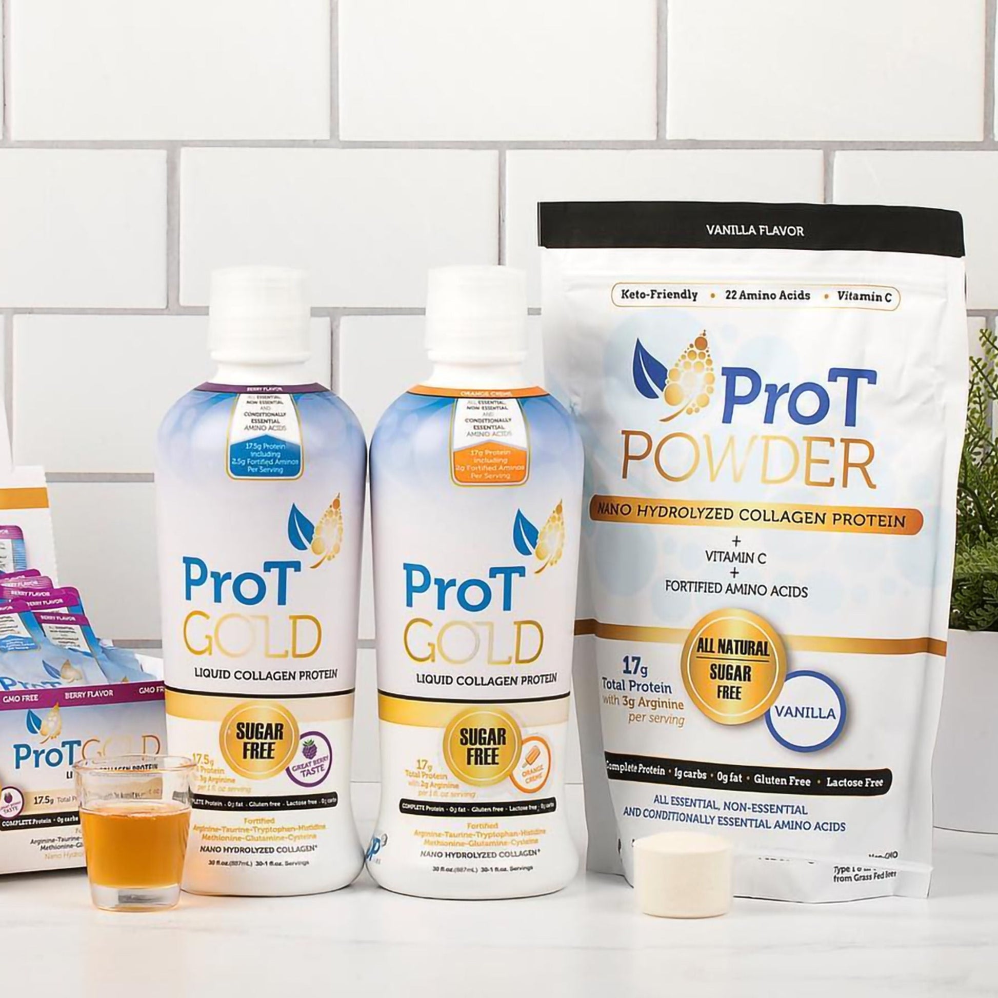 ProT Gold Berry Liquid Protein, bottle