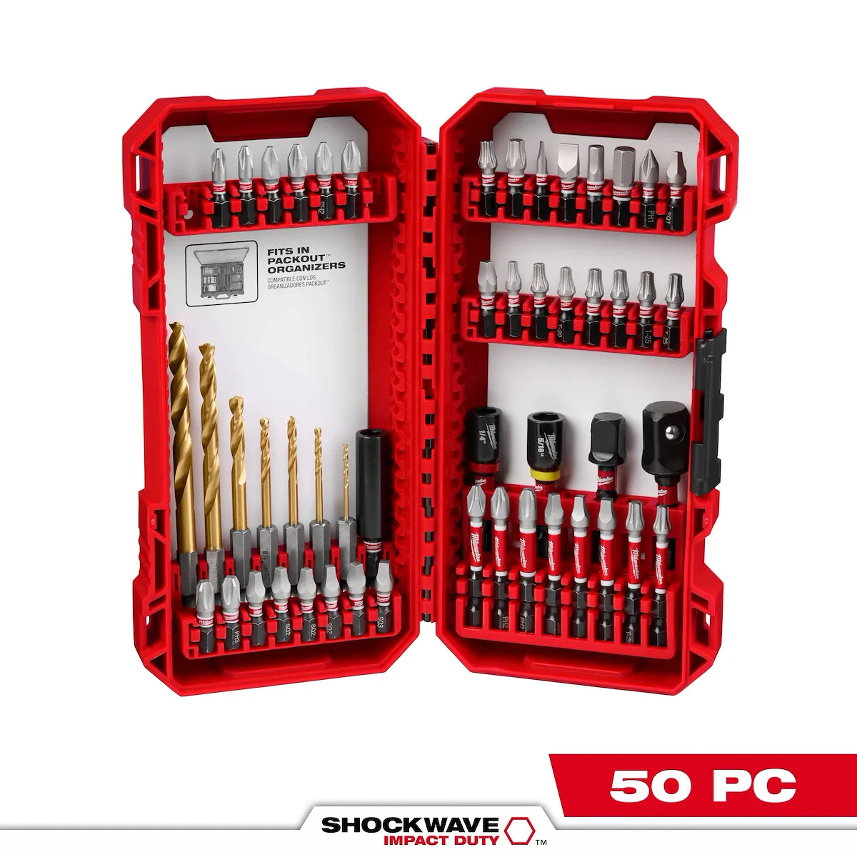 Milwaukee 50PC SHOCKWAVE Impact Duty Drill & Drive Set – 50PC 48-32-4013 | 50-Piece