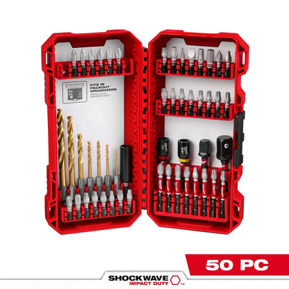 Milwaukee 50PC SHOCKWAVE Impact Duty Drill & Drive Set – 50PC 48-32-4013 | 50-Piece