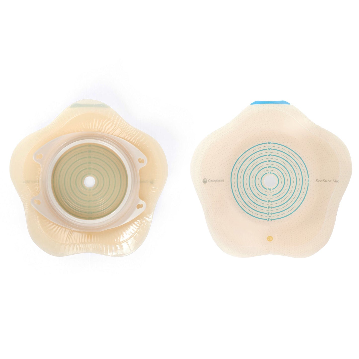 SenSura® Mio Click Convex Flip Ostomy Barrier, Trim to fit Stomas