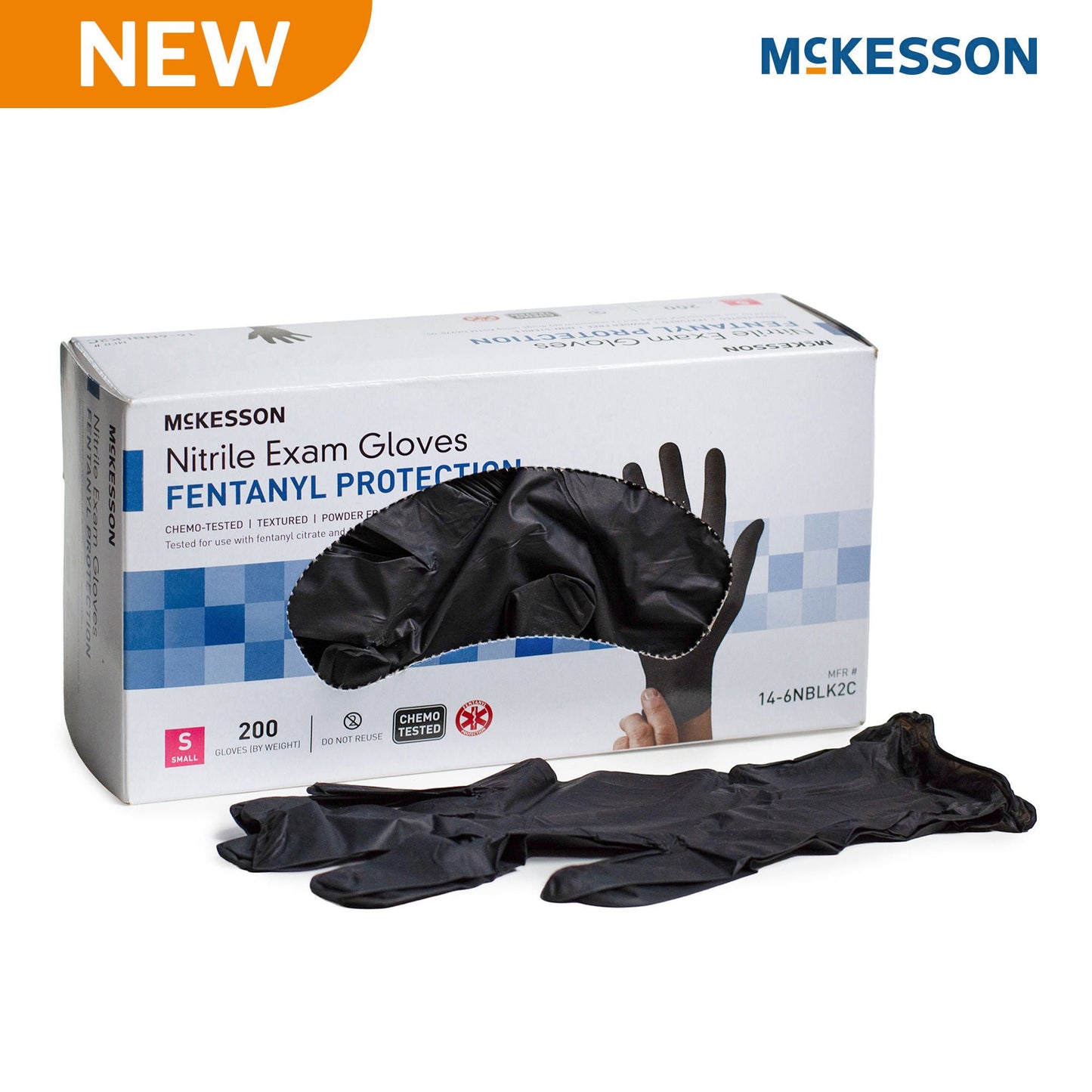 McKesson Confiderm® BLK Nitrile Exam Gloves, Black