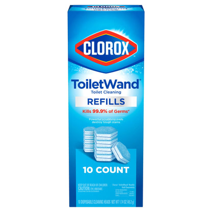 Clorox Toilet Bowl Cleaner Disinfecting Refill Pads Blue / White, 3 Inch, Sponge Head