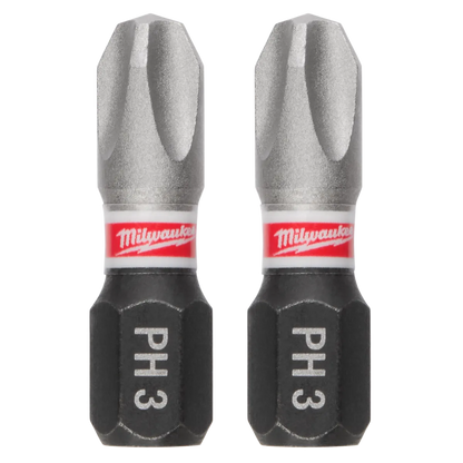 Milwaukee SHOCKWAVE Impact Duty 1" Phillips #3 Insert Bits Bulk 250 48-32-4882 | PH3 Drive, 250-Piece