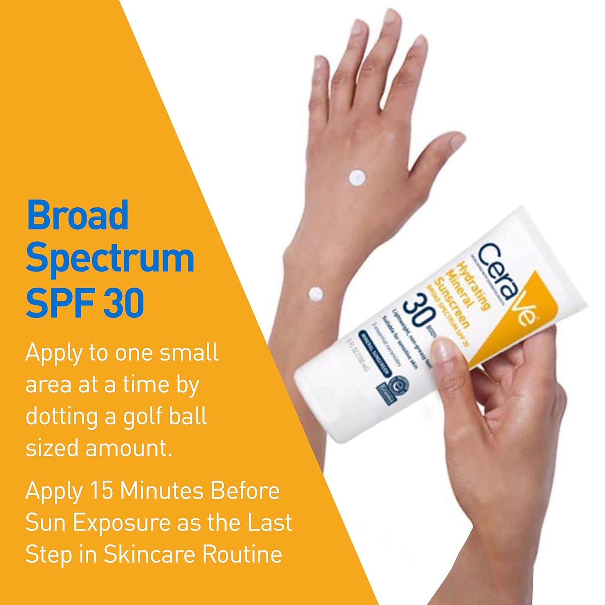 CeraVe® Hydrating Mineral Sunscreen for Body SPF 30, Tube