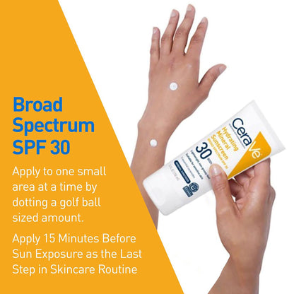CeraVe® Hydrating Mineral Sunscreen for Body SPF 30, Tube