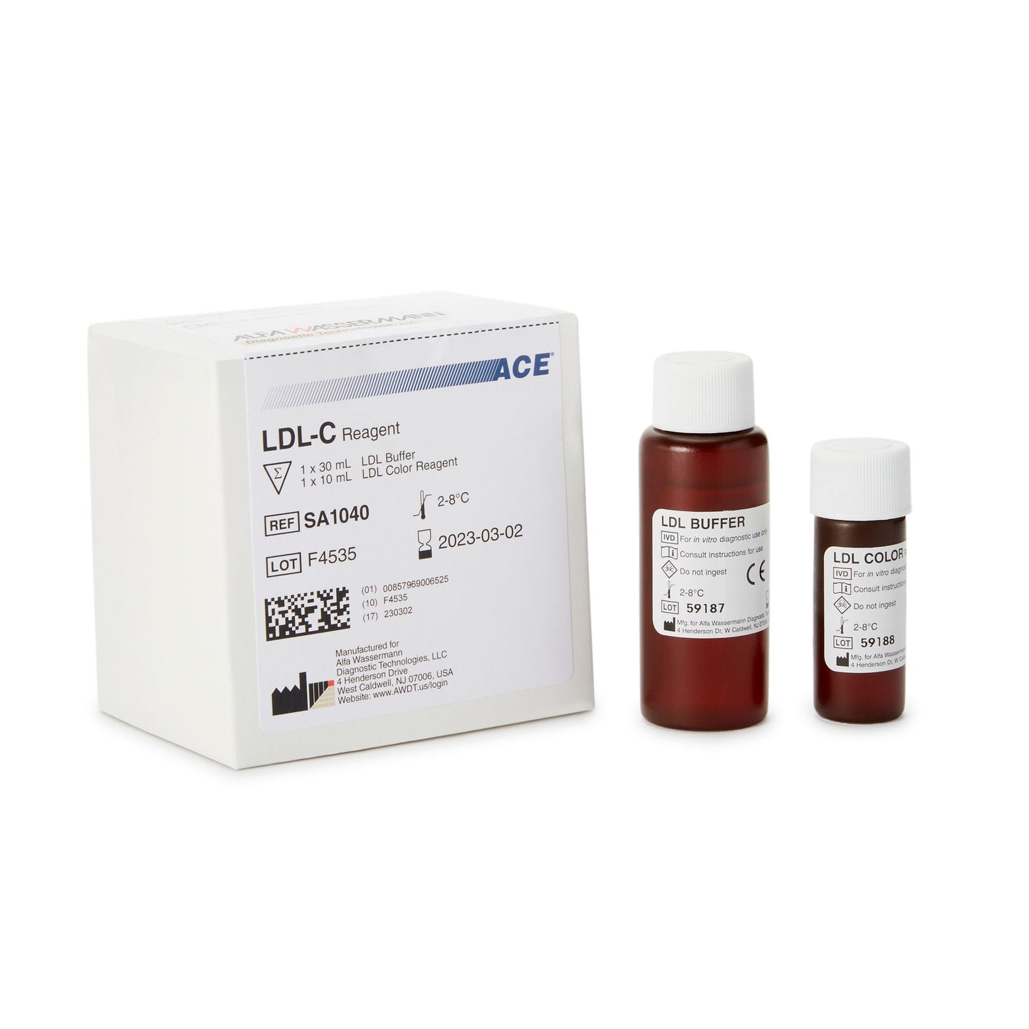 ACE General Chemistry Reagent Low-Density Lipoprotein (LDL) Cholesterol For ACE and ACE Alera Analyzers 100 Tests