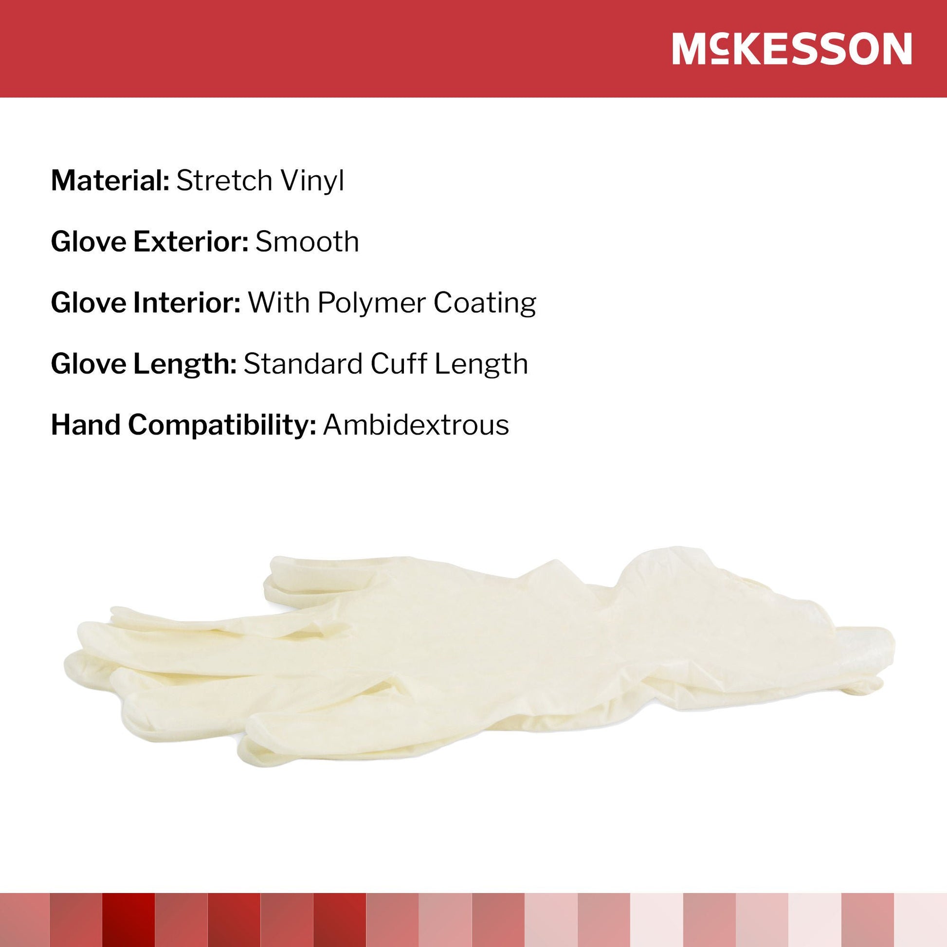 McKesson Stretch Vinyl Exam Gloves, Ivory - view 3