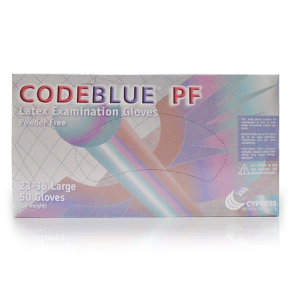 CODEBLUE® PF Latex Exam Gloves, Blue - view 4