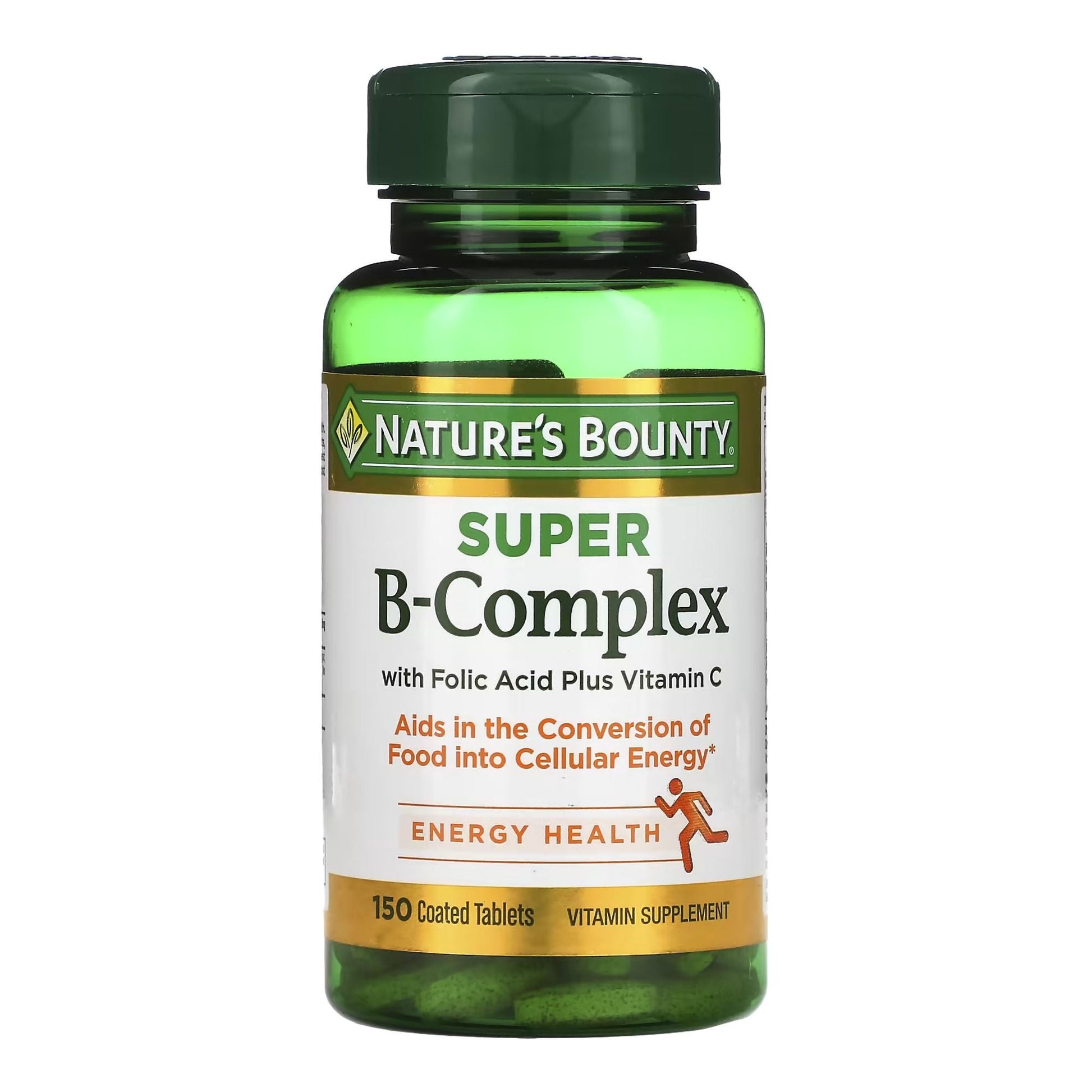 Nature's Bounty® Super B-Complex With Folic Acid Plus Vitamin C Coated Tablets