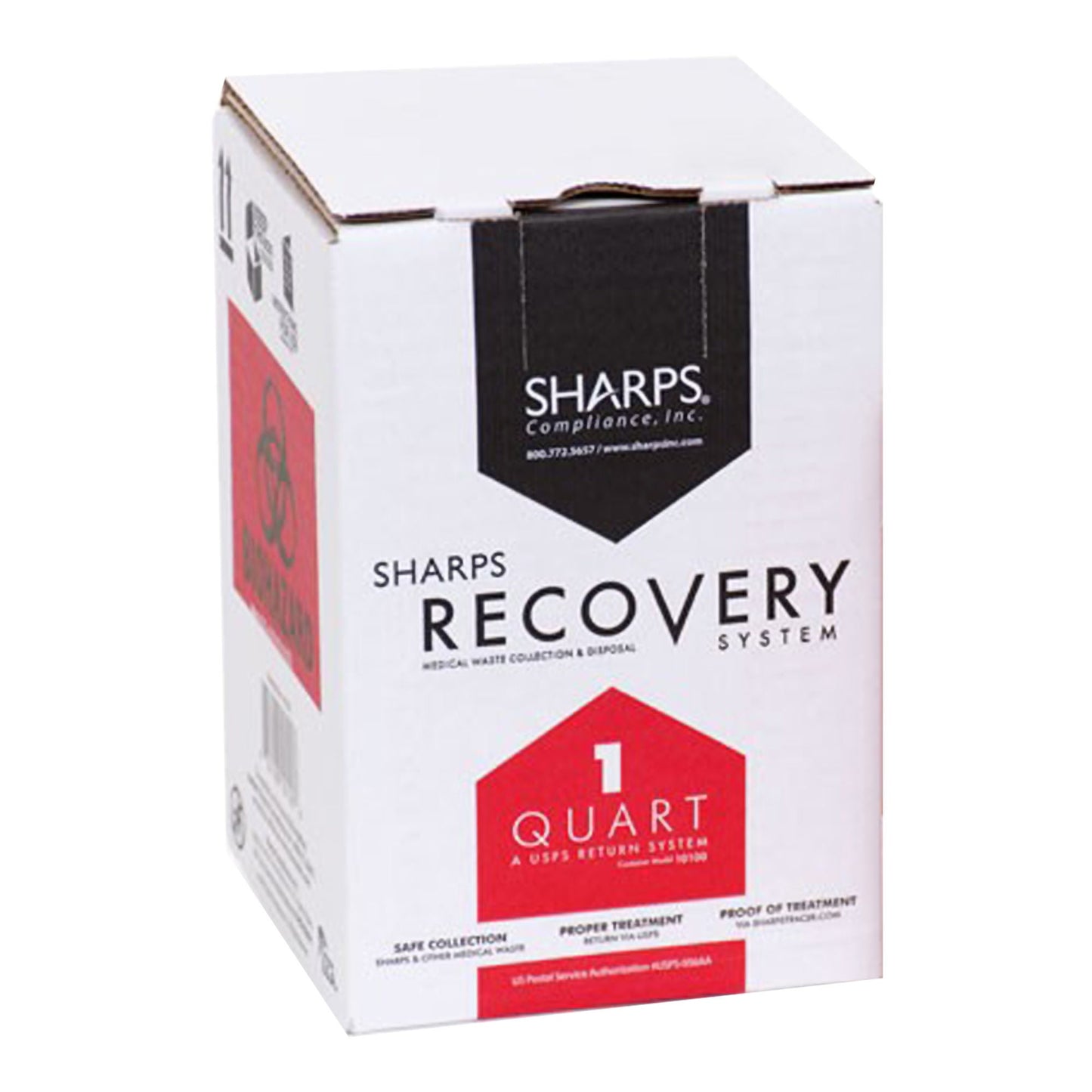 Sharps Recovery System™ Mailback Sharps Collector, 4½ x 4½ x 7 Inch