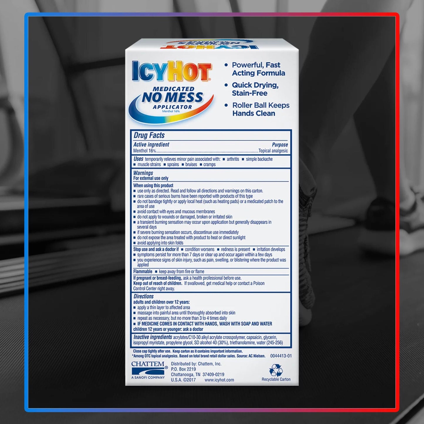 Icy Hot Original No Mess Applicator Pain Relief Roll-On