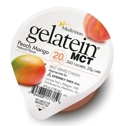 Gelatein MCT Oral Supplement Peach Mango Flavor Gel Cup