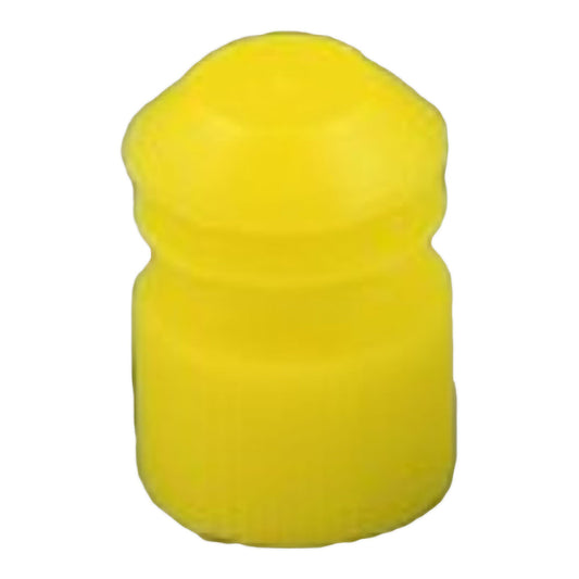 McKesson Flanged Plug Cap, Yellow. Polyethylene, for Use with 13 mm Tubes
