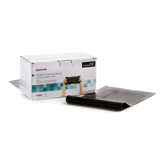 McKesson Exercise Resistance Band, Black, 5" x 6 Yard, Extra-Heavy Resistance