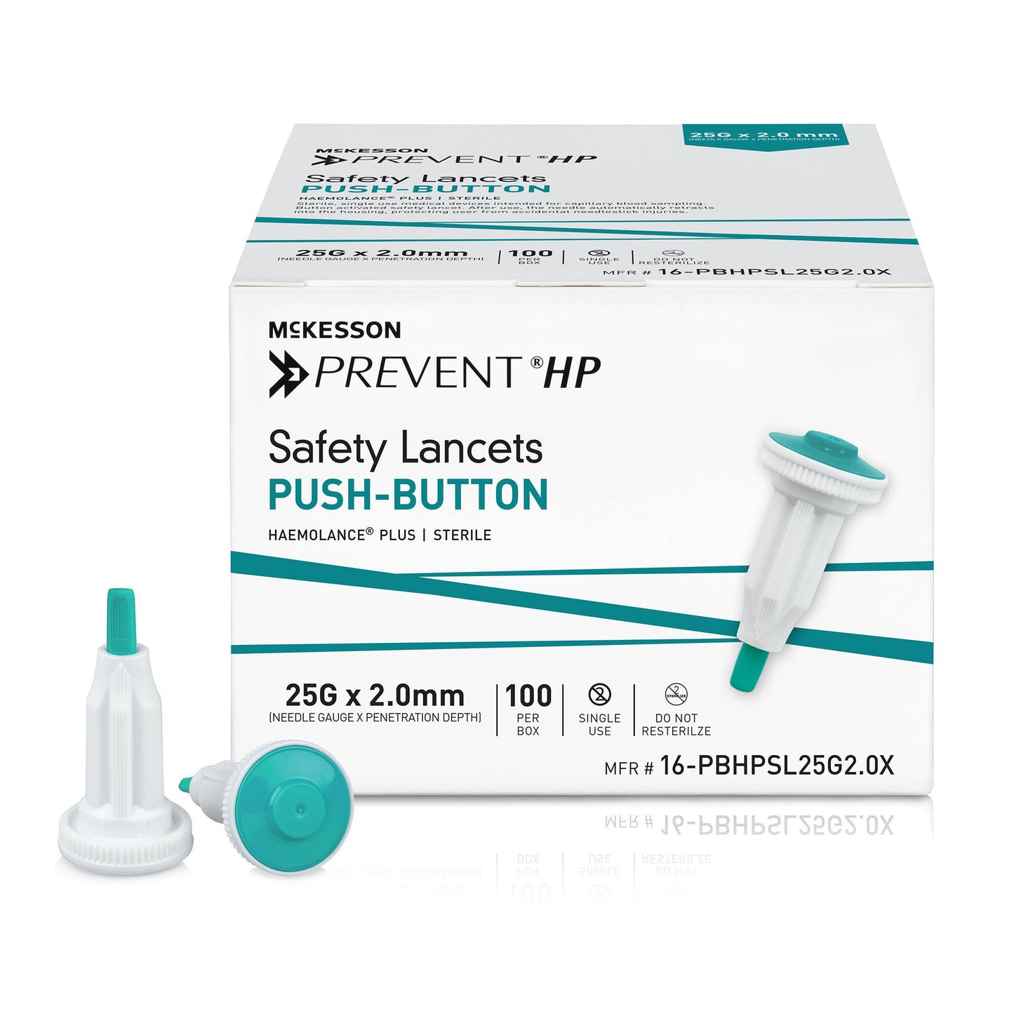 McKesson Prevent® HP Push Button Safety Lancet, 2.0 mm