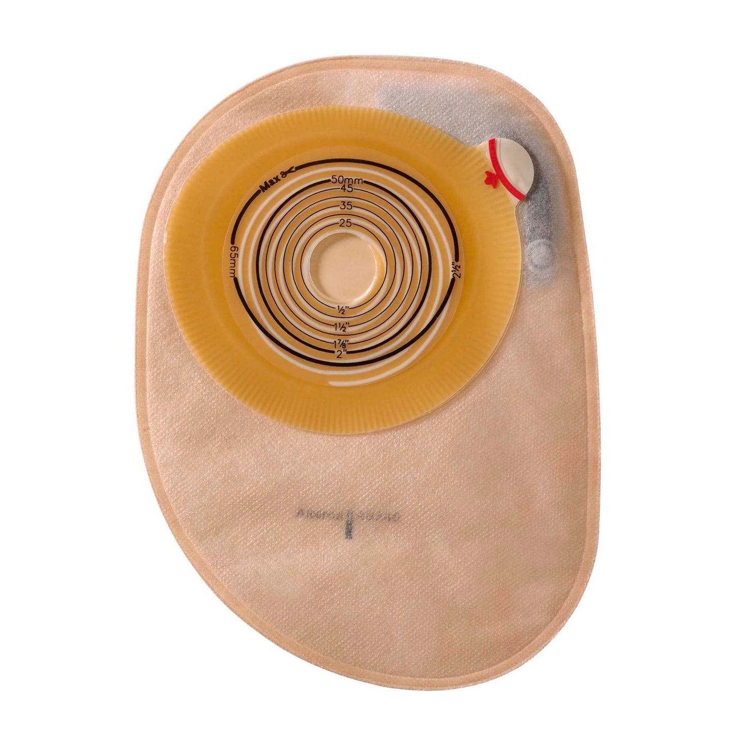Assura® Flat One-Piece Opaque Colostomy Pouch, Cut to Fit Stomas