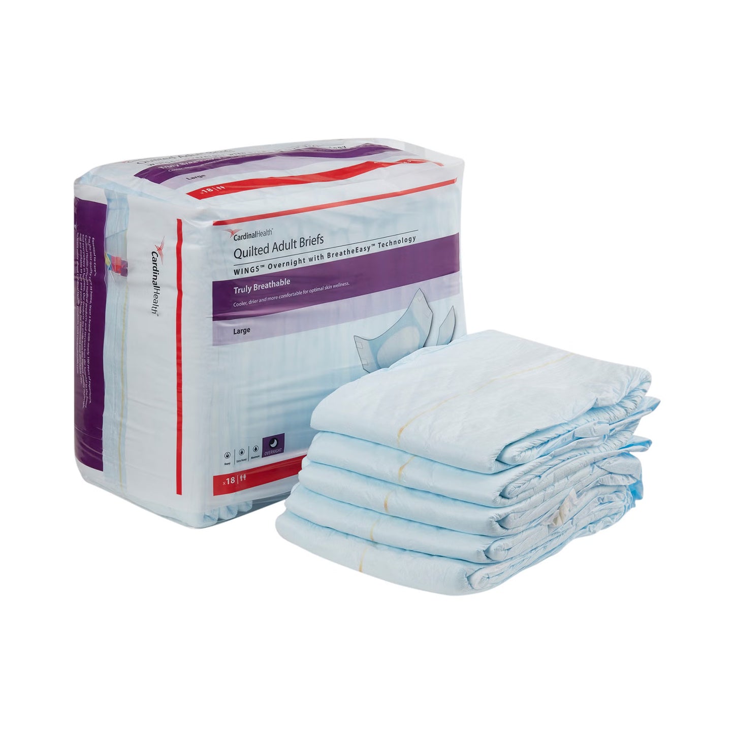 Wings™ Overnight Absorbency Incontinence Brief