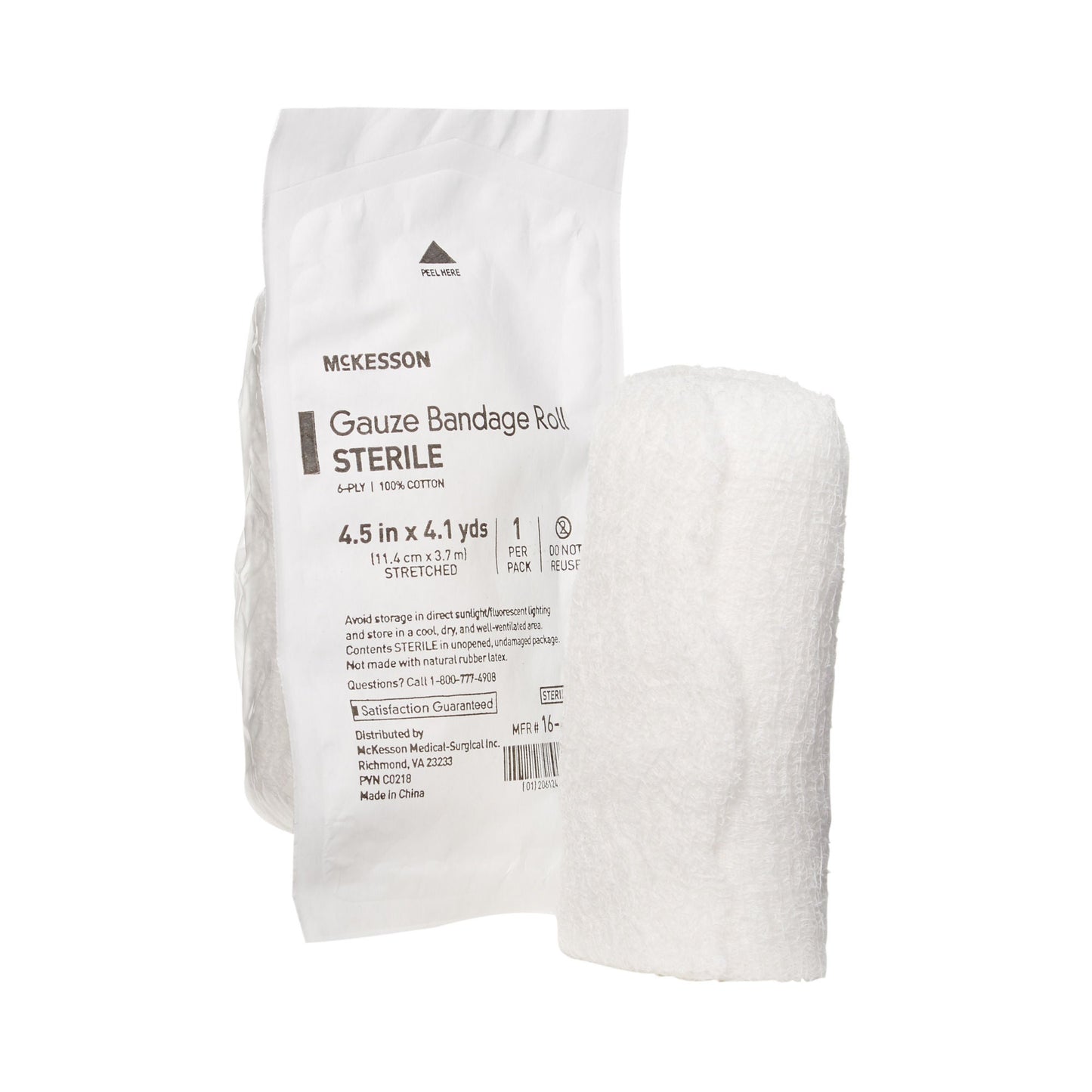 McKesson Sterile Fluff Bandage Roll, Six Ply