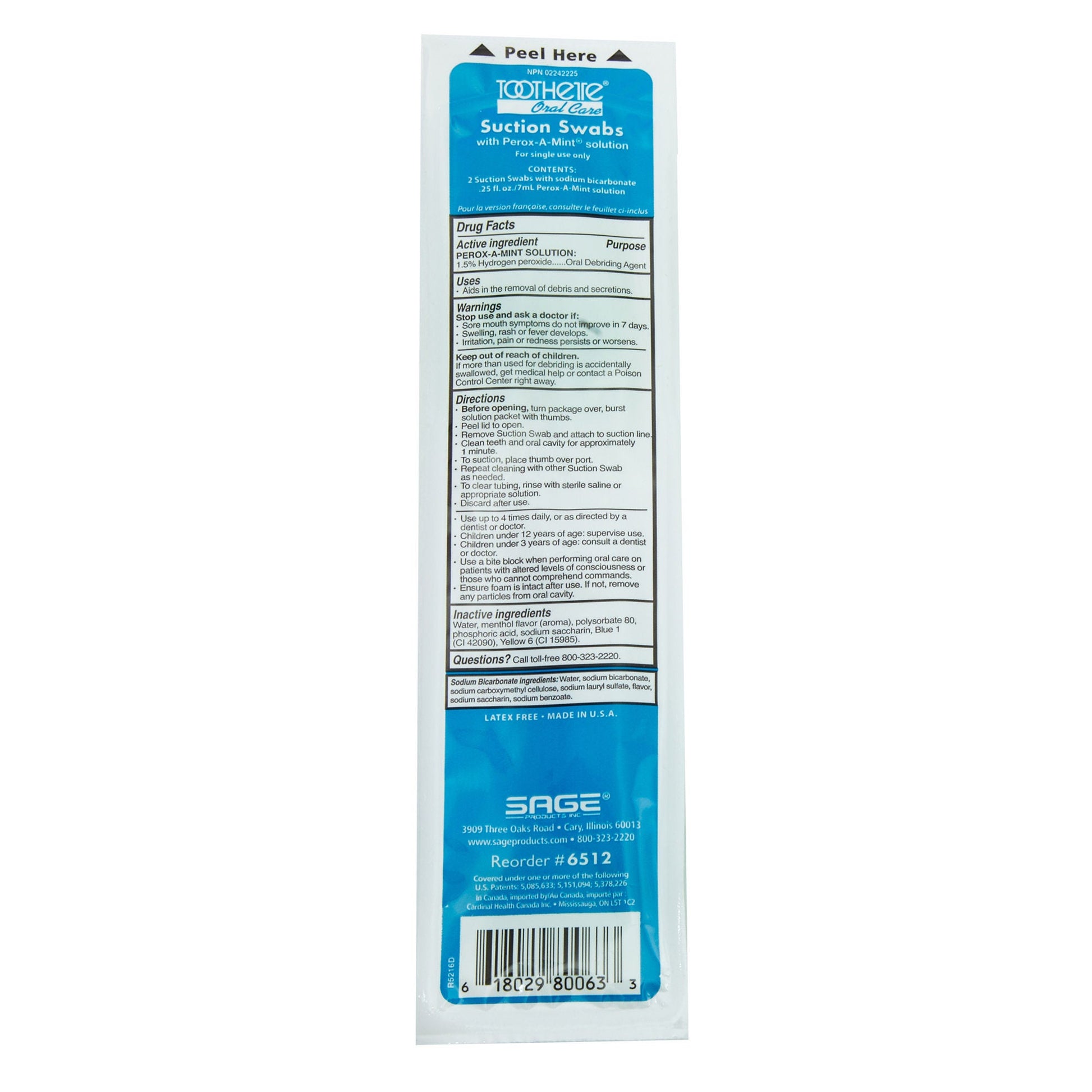 Toothette® Single Use Suction Swab System
