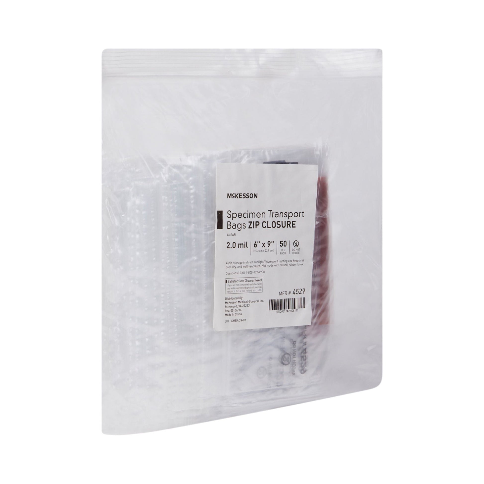 McKesson Specimen Transport Bag, Zip Closure