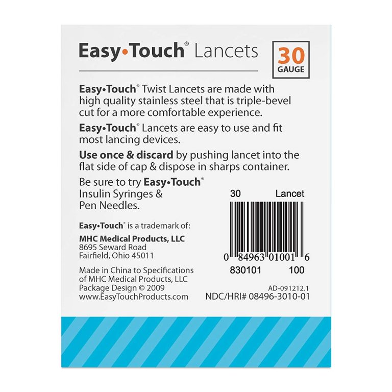 Lancet for Lancing Device Non-Safety Twist Off Cap Finger