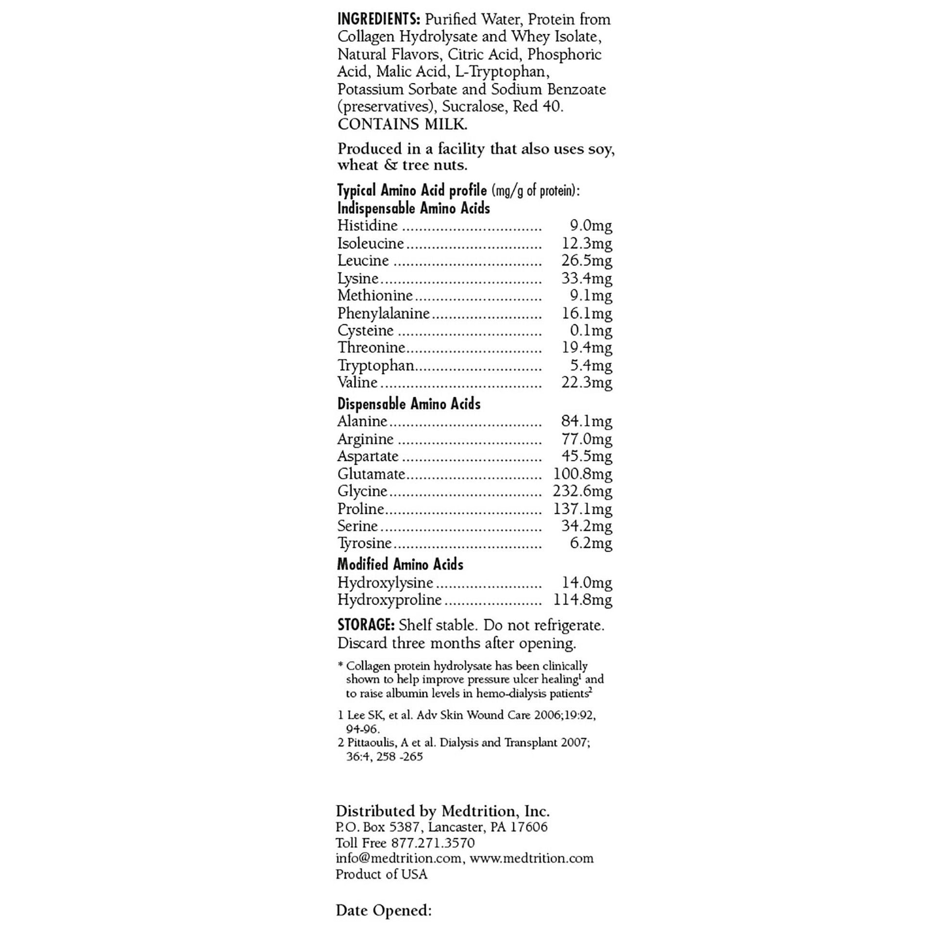 ProSource NoCarb™ Berry Punch Collagen and Whey Protein Formula, Bottle