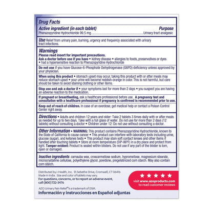 AZO® Urinary Pain Relief Tablets Maximum Strength, 12