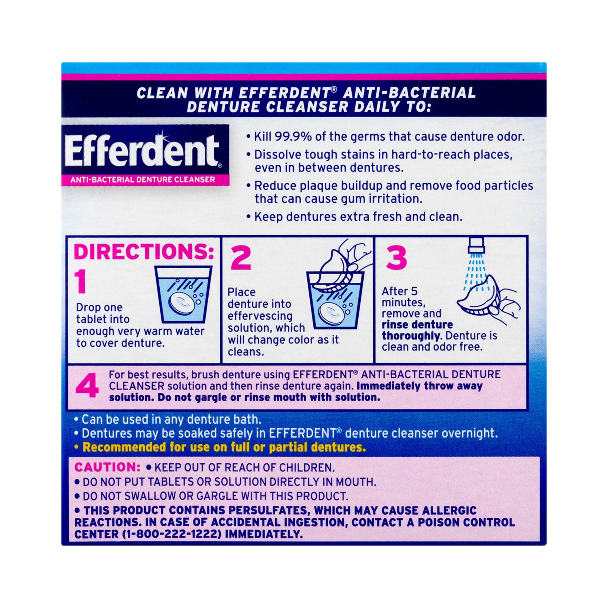 Efferdent® Denture Cleaner, 44 Tablets per Box