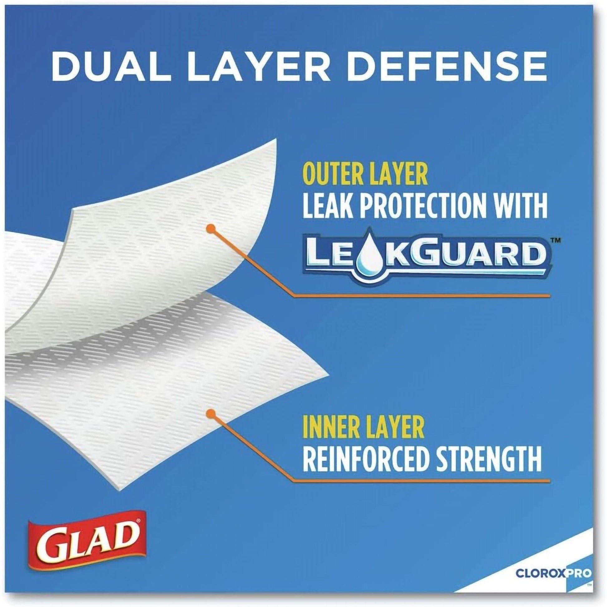 Glad Trash Bag 13 gal. 0.72 mil White Tall Kitchen Dispenser Box