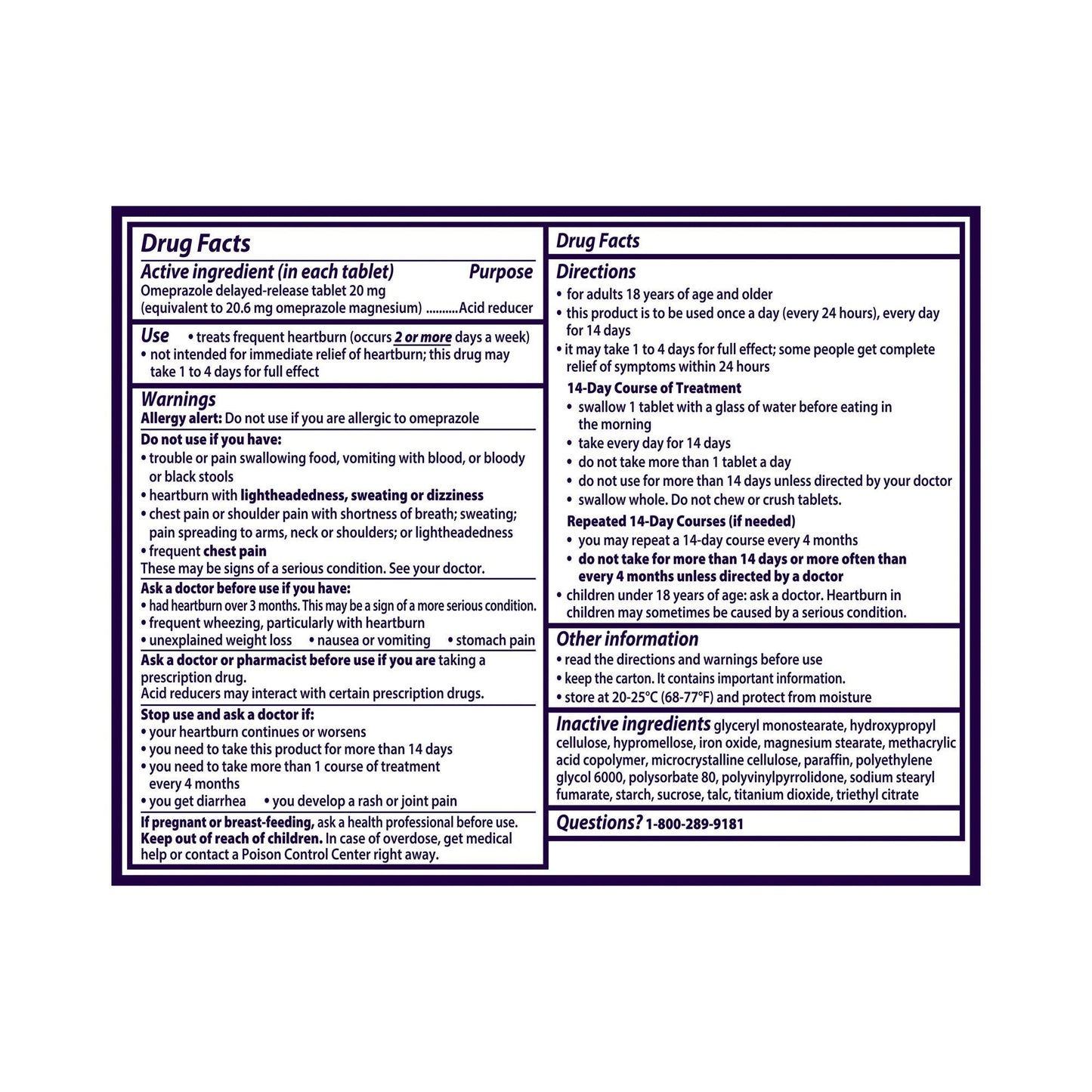 Prilosec OTC® Omeprazole 20 mg Acid Reducer Tablets