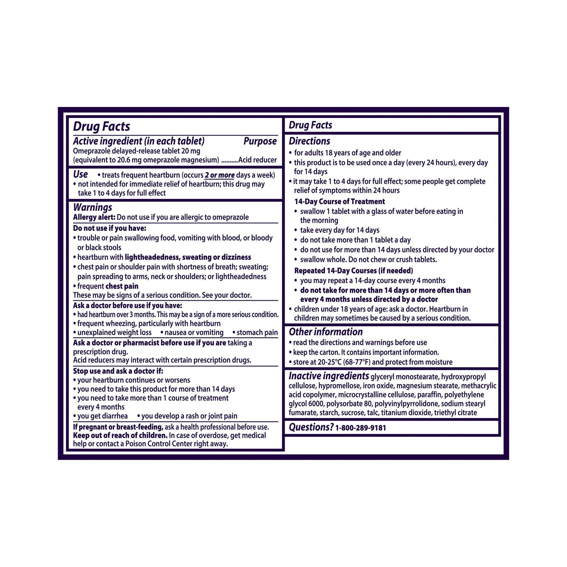Prilosec OTC® Omeprazole 20 mg Acid Reducer Tablets