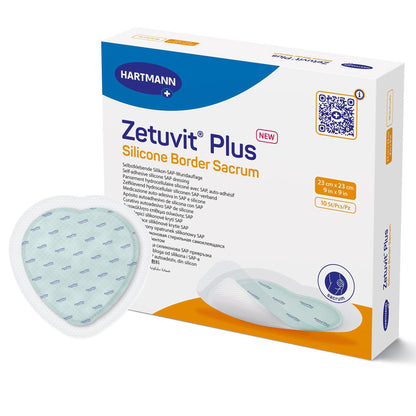 Zetuvit® Plus Silicone Border Super Absorbent Dressing, Sacral