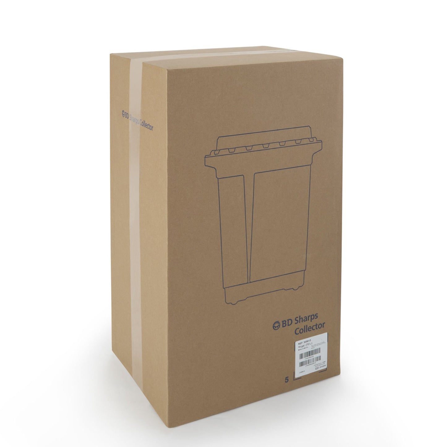 BD Chemotherapy Waste Container Yellow Base 26-1/4 H X 20 W X 14-3/4 D Inch Vertical Entry