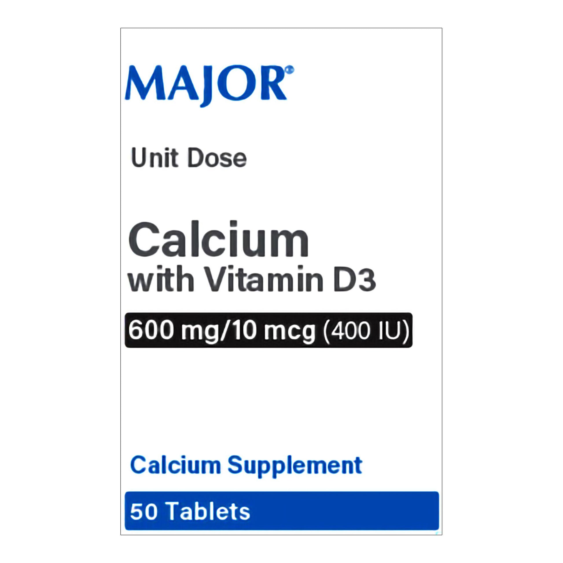 Joint Health Supplement Calcium / Vitamin D3 600 mg - 400 IU Strength Tablet