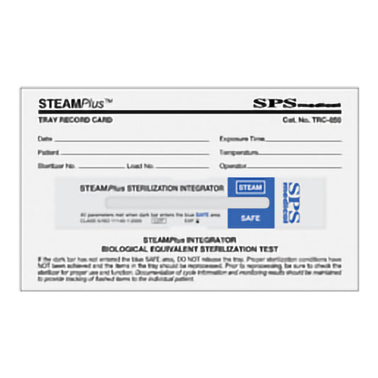 STEAMPlus Sterilization Record Card Steam
