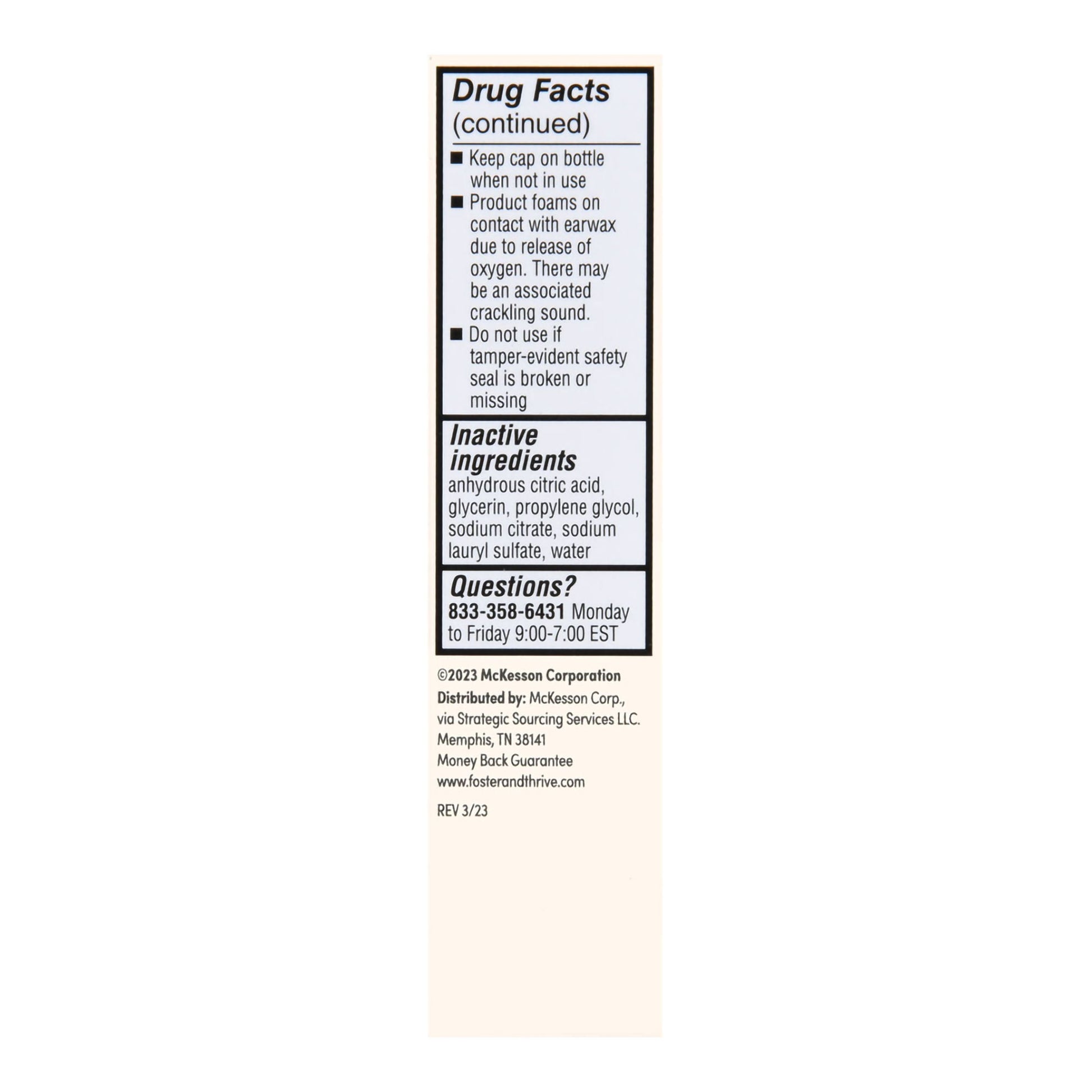 Foster & Thrive™ Earwax Removal Drops Carbamide Peroxide 6.5%