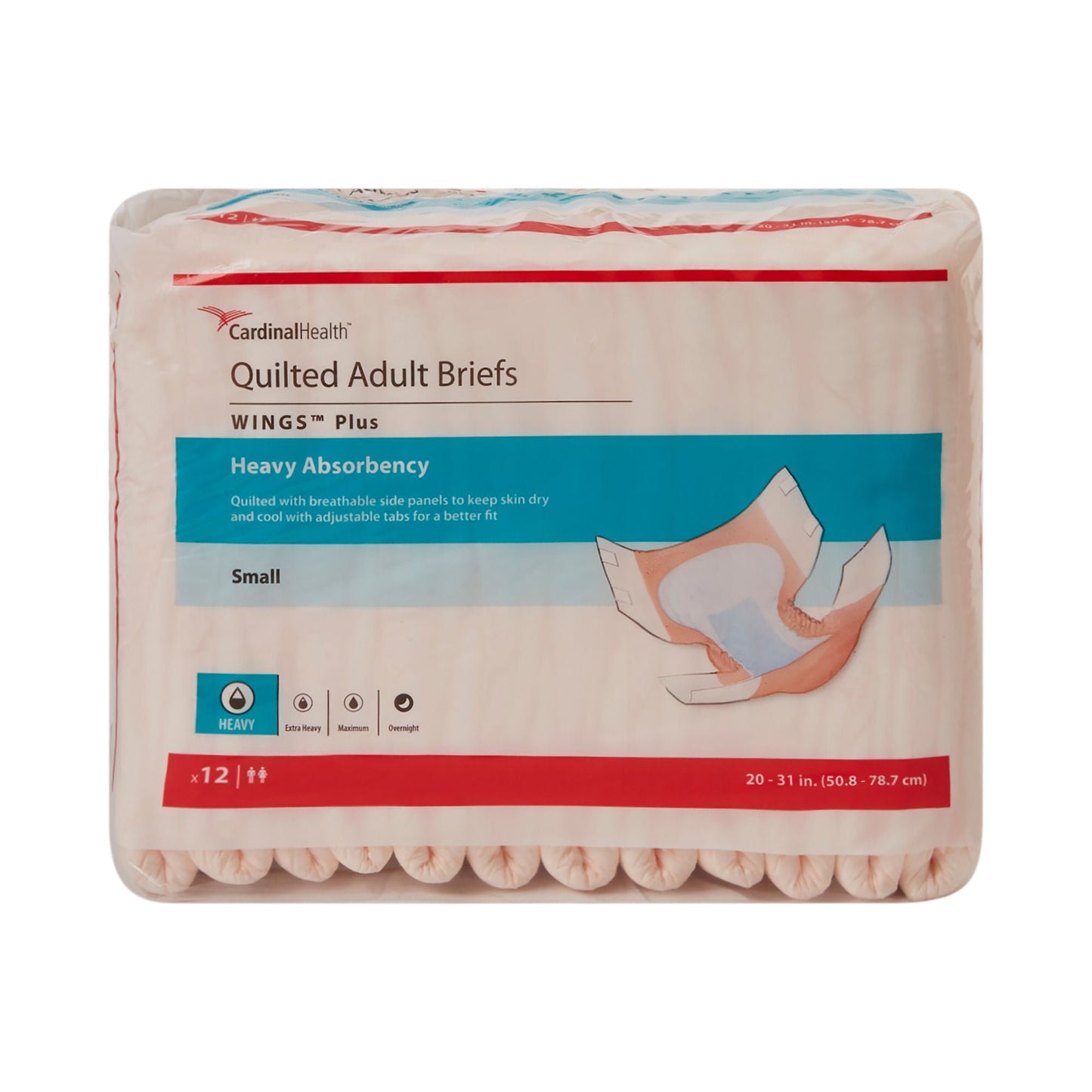 Wings™ Plus Heavy Absorbency Incontinence Brief