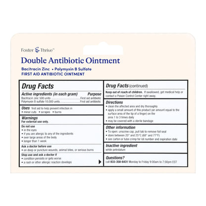 Foster & Thrive™ Double Antibiotic Bacitracin Zinc Polymyxin B Sulfate Ointment