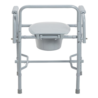 drive™ Deluxe Steel Drop-Arm Commode Chair