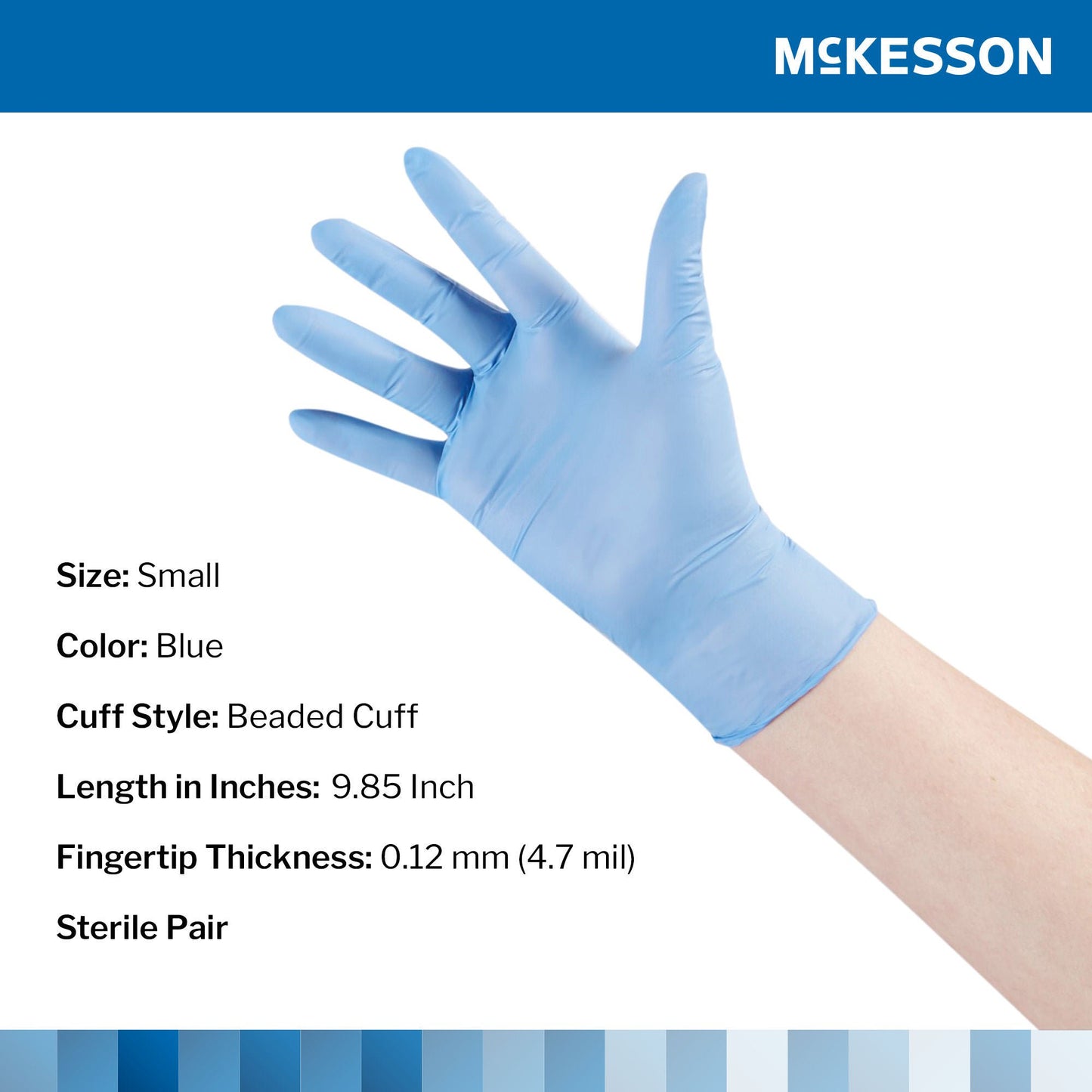 McKesson Confiderm® STR Nitrile Exam Gloves, Blue - view 2